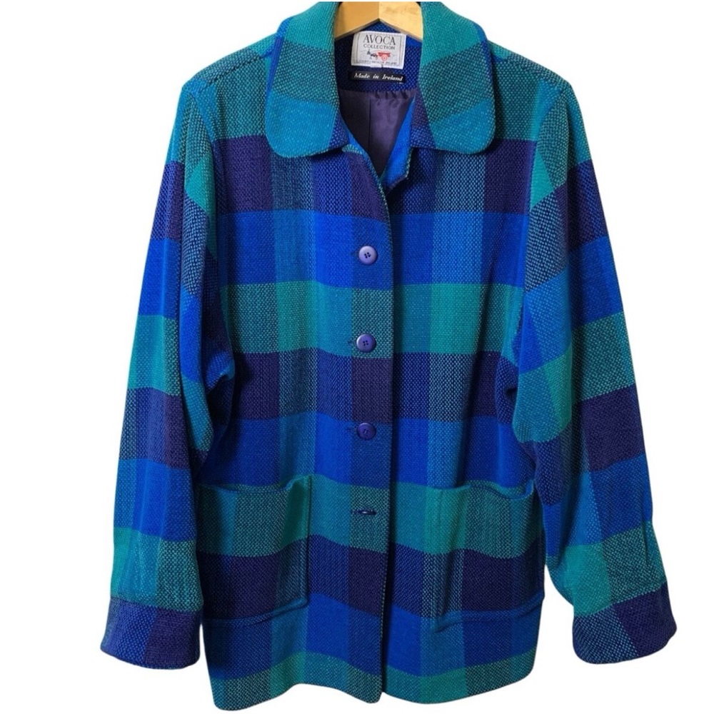 Women's Vintage Blue Checked Jacket from Ireland